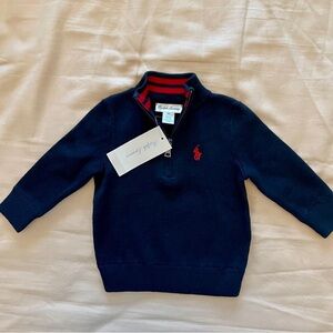 New Navy Blue Baby Sweater by Ralph Lauren, 6-9M